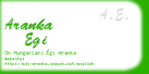 aranka egi business card